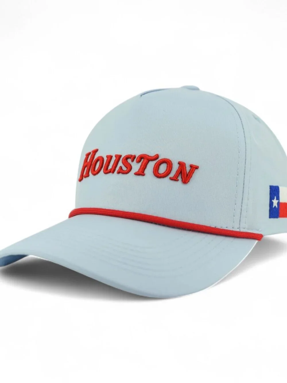 Houston Performance Rope Hat - Light Blue/Red